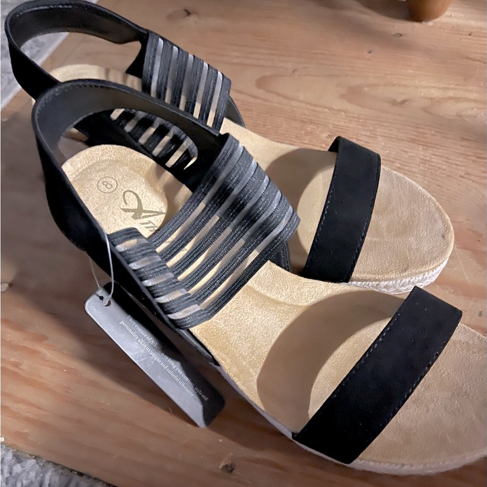 Athlefit Women's Wedge Sandals Ankle Strap Open Toe Platform Sandals.